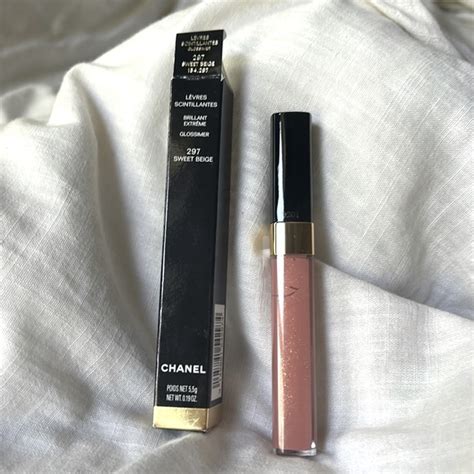 chanel lip gloss 297 sweet beige|Chanel Levres Scintillantes Glossimer 297 Sweet Beige .